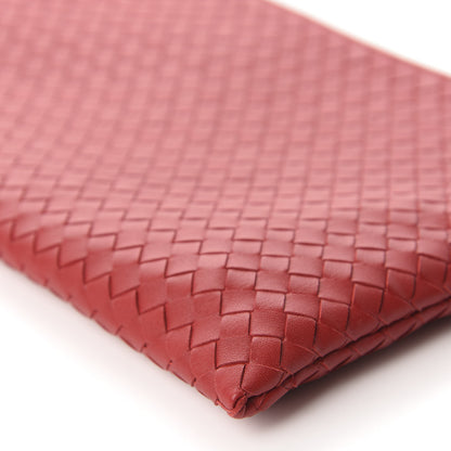 Bottega Veneta Nappa Intrecciato Large Flat Zip Biletto Pouch Red 7 of 8