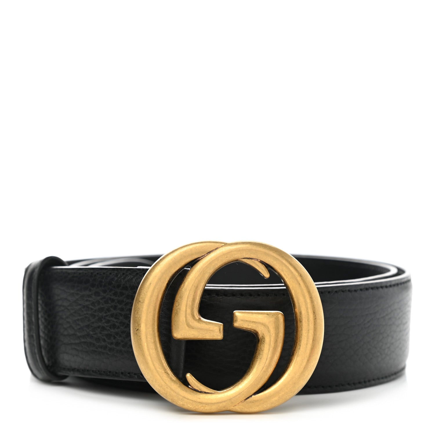 Gucci Dollar Calfskin Interlocking G Belt 90 36 Dark Brown 1 of 3
