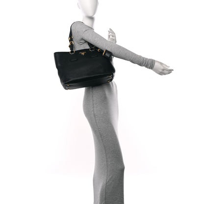 Prada Vitello Phenix Tote Black 2 of 11