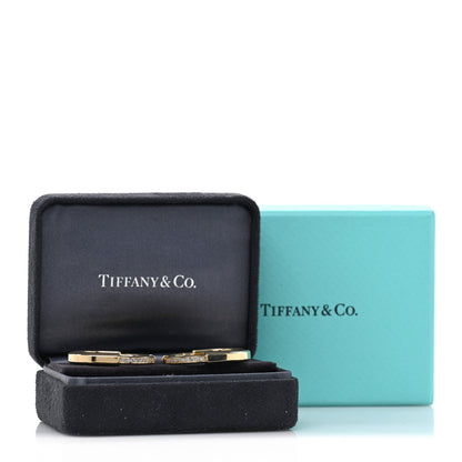 Tiffany 18K Yellow Gold Diamond Medium Lock Earrings 5 of 5