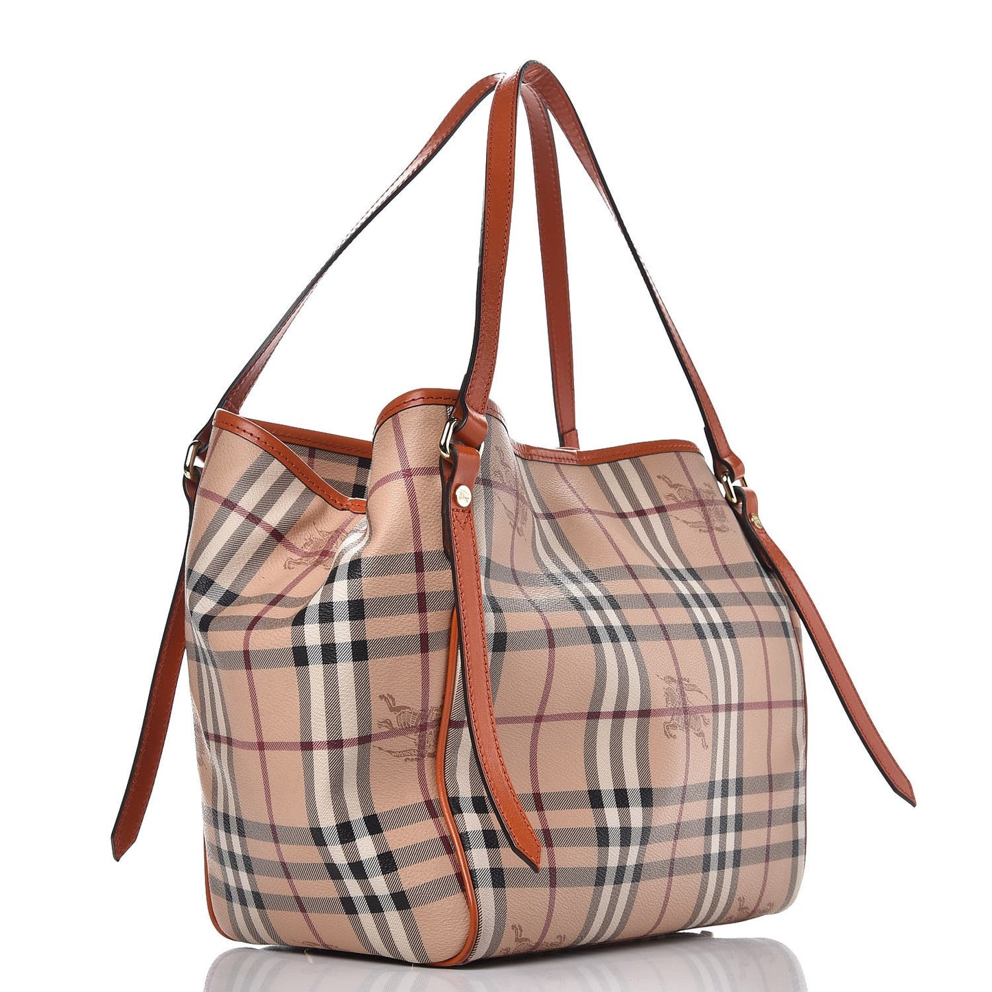 Haymarket Check Small Canterbury Tote Burnt Amber