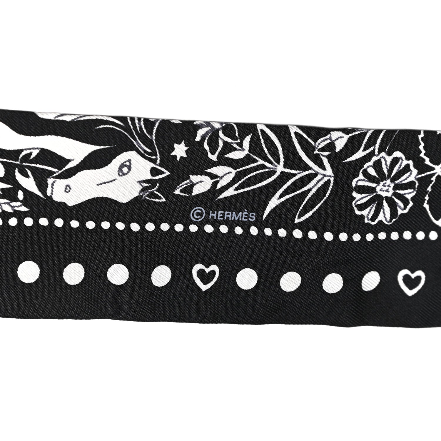 Hermes Silk Entre Ciel Et Mer Twilly Black White 3 of 5