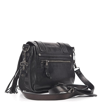 Proenza Schouler Lambskin Fringe PS1 Crossbody Pouch Black 5 of 11