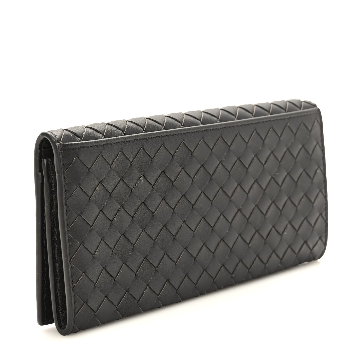 Nappa Intrecciato Flap Wallet Black