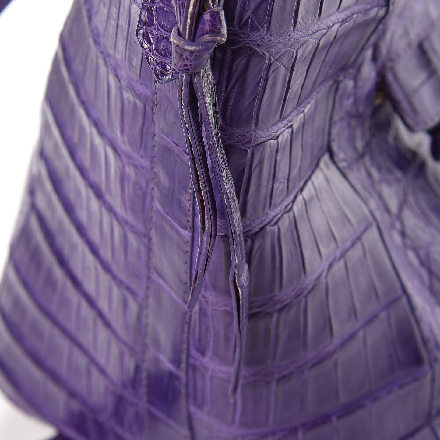 Crocodile Dome Satchel Purple