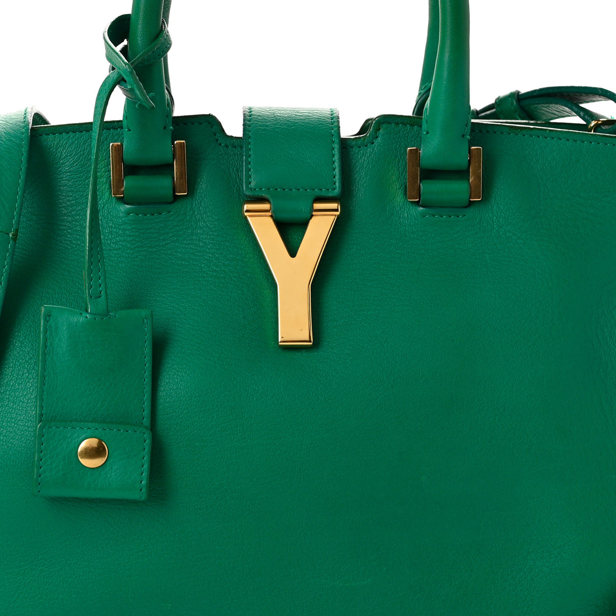 Saint Laurent Calfskin Small Classic Y Cabas Green 8 of 14