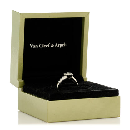 Van Cleef & Arpels 18K White Gold Diamond Fleurette Ring 48 4.5 6 of 6