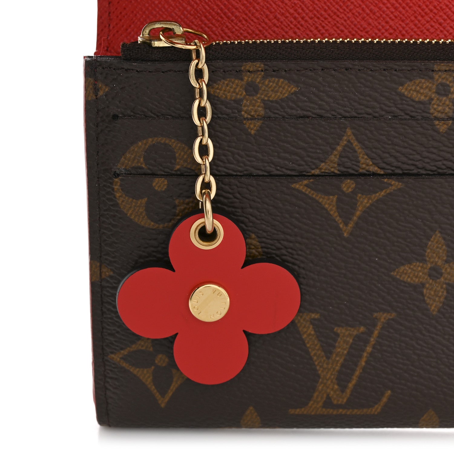 Louis Vuitton Monogram Bloom Flower Emilie Wallet Rouge 8 of 12