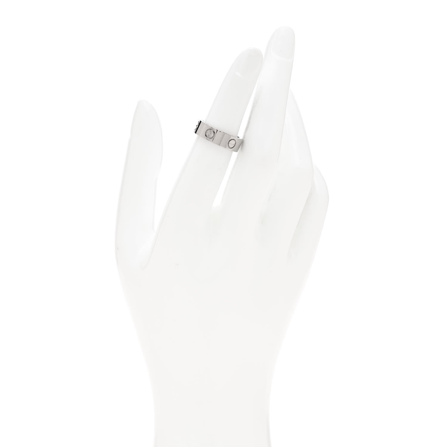 Cartier 18K White Gold 5.5mm LOVE Ring 49 4.75 2 of 4