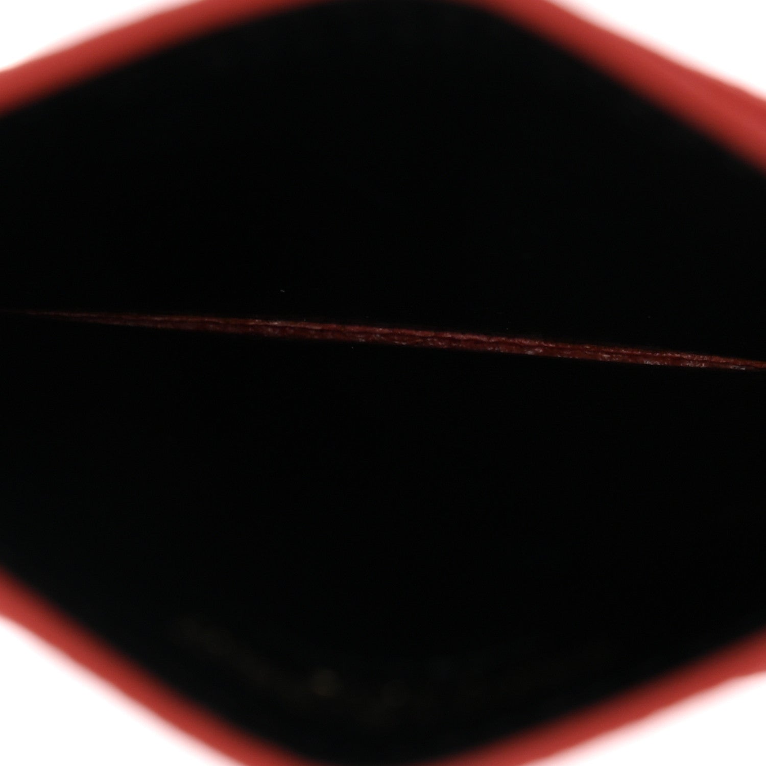 Saint Laurent Grain De Poudre Matelasse Chevron Monogram Credit Card Case Deep Mandarin 5 of 7