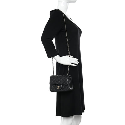 Chanel Lambskin Quilted Enamel Mini Pearl Crush Flap Black 2 of 10