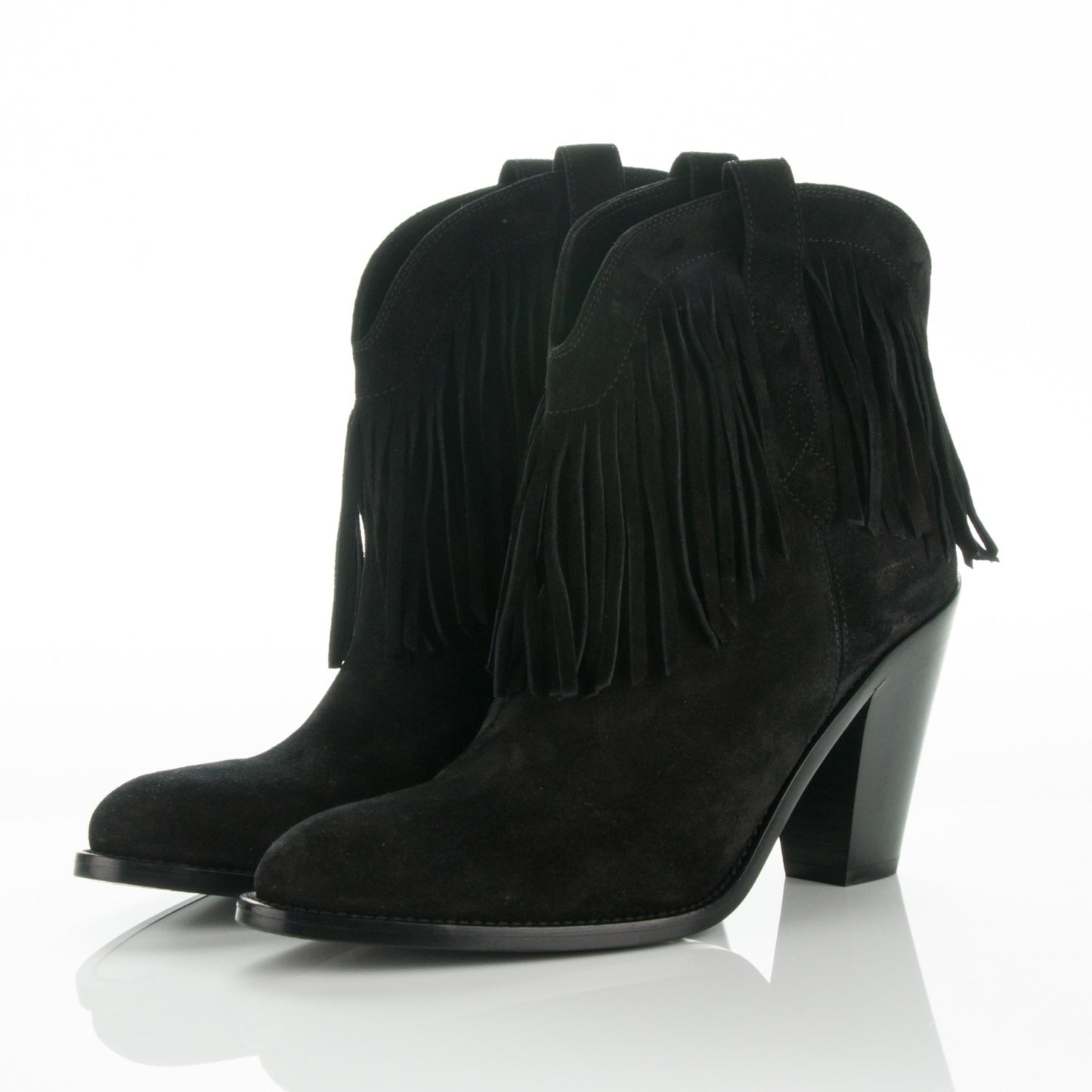 Suede Fringe Curtis 80 Ankle Boots 39 Black