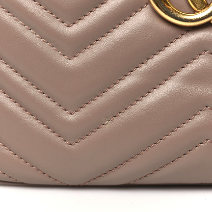 Gucci Calfskin Matelasse Small GG Marmont Chain Shoulder Bag Taupe 11 of 11