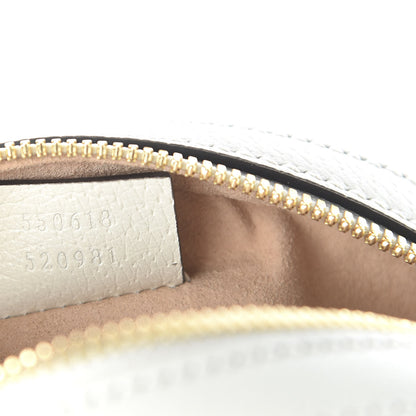 Gucci Textured Calfskin Web Mini Ophidia Round Shoulder Bag Mystic White 9 of 10