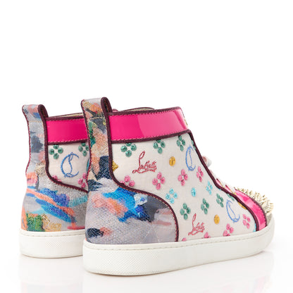 Christian Louboutin Calfskin Louis Spikes Flat Sneakers 37.5 Multicolor 4 of 9