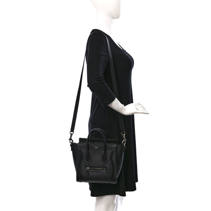 Celine Smooth Calfskin Nano Luggage Black 2 of 10