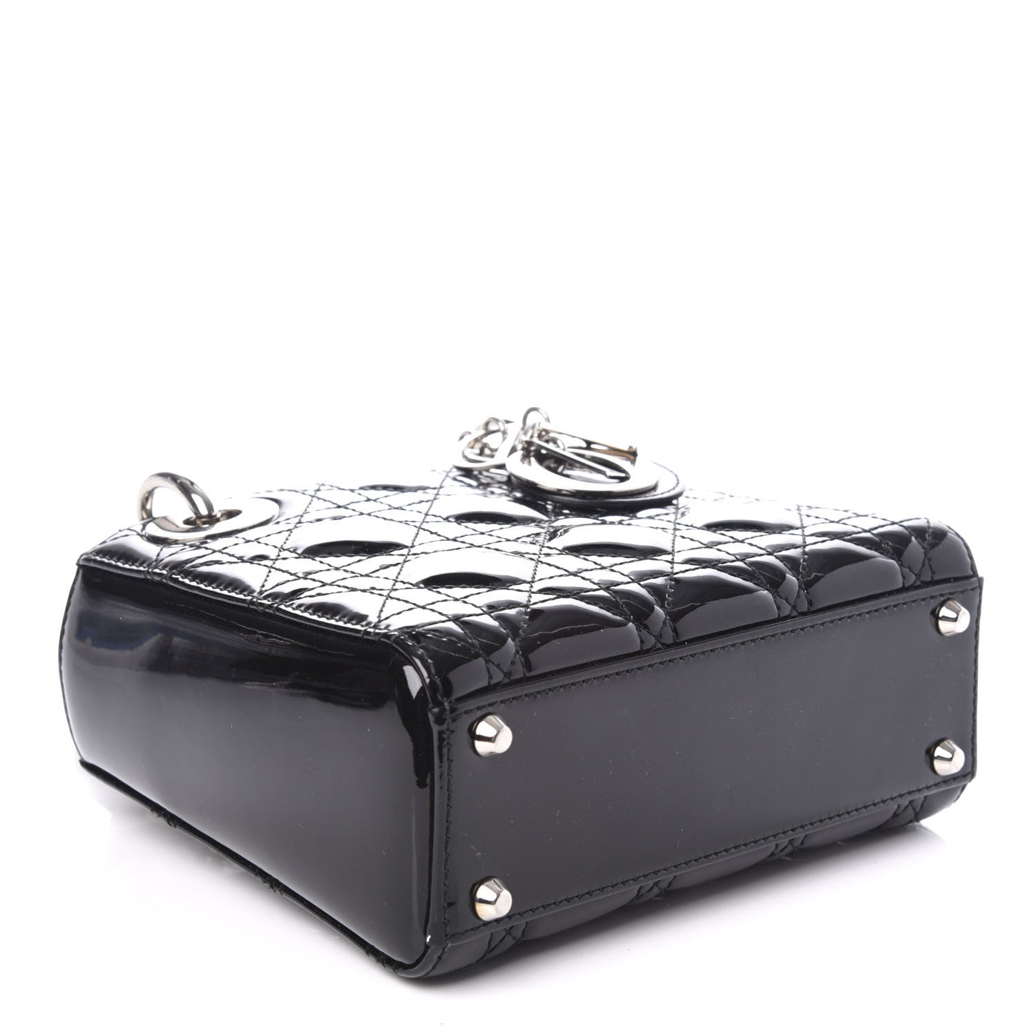 Christian Dior Patent Cannage Mini Lady Dior Black 4 of 9