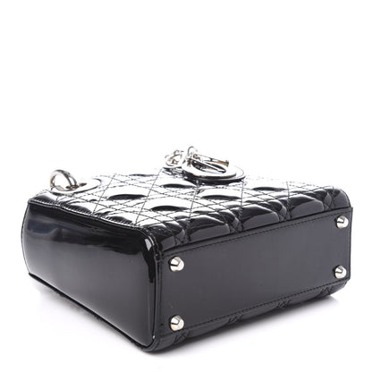 Christian Dior Patent Cannage Mini Lady Dior Black 4 of 9