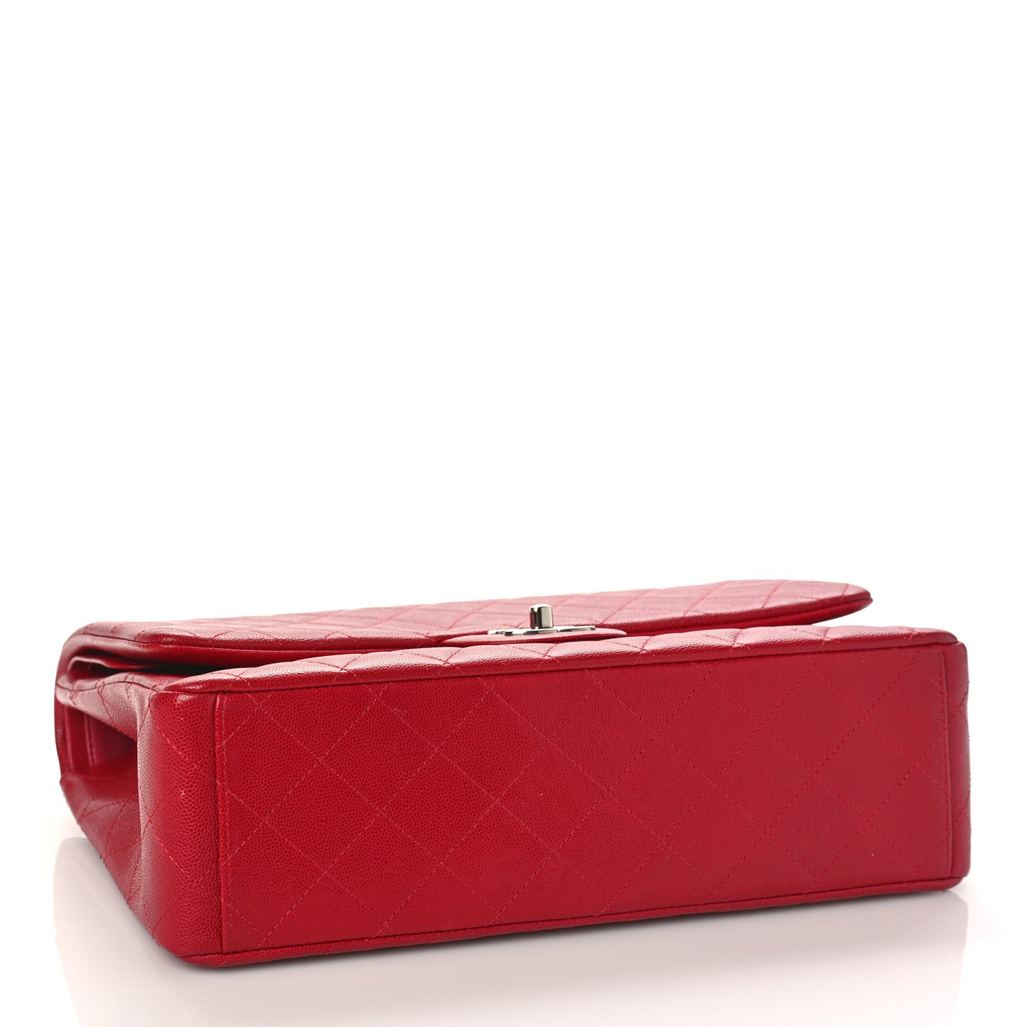 Caviar Quilted Maxi Double Flap Red