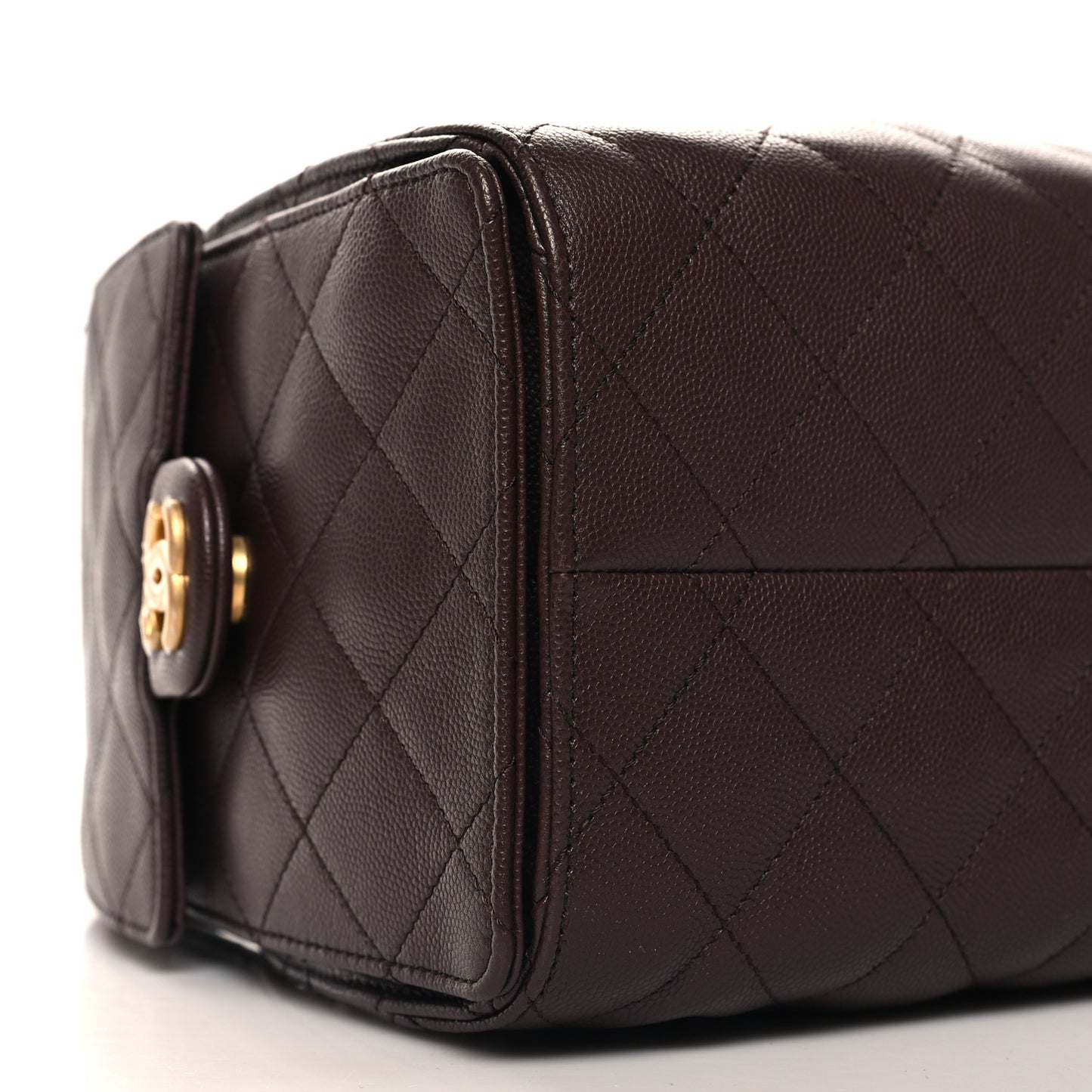 Caviar Quilted Small Chanel 25 Handbag Dark Brown