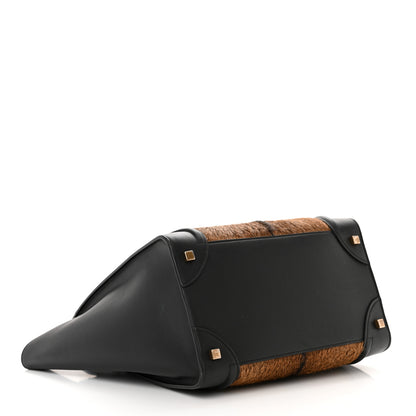 Celine Smooth Calfskin Goat Fur Mini Luggage Brown 4 of 11