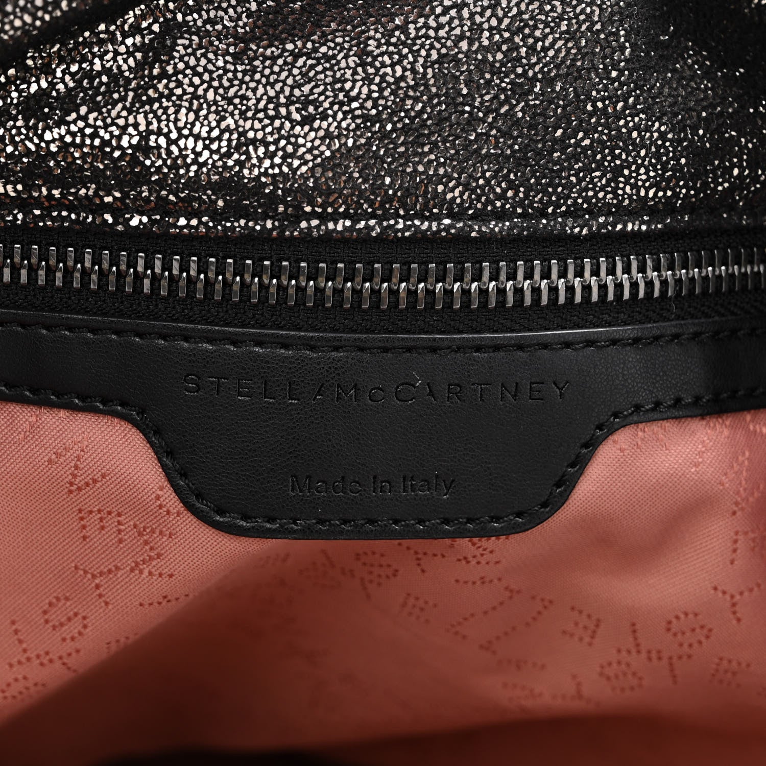 Stella McCartney Metallic Shaggy Deer Quilted Small Falabella Tote Black 6 of 11