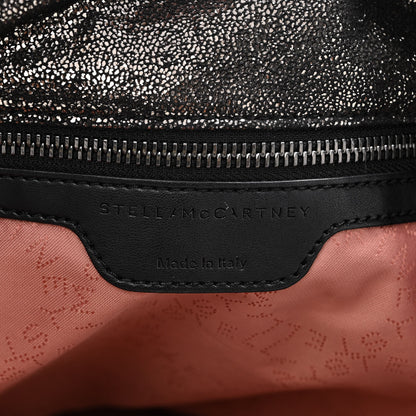 Stella McCartney Metallic Shaggy Deer Quilted Small Falabella Tote Black 6 of 11