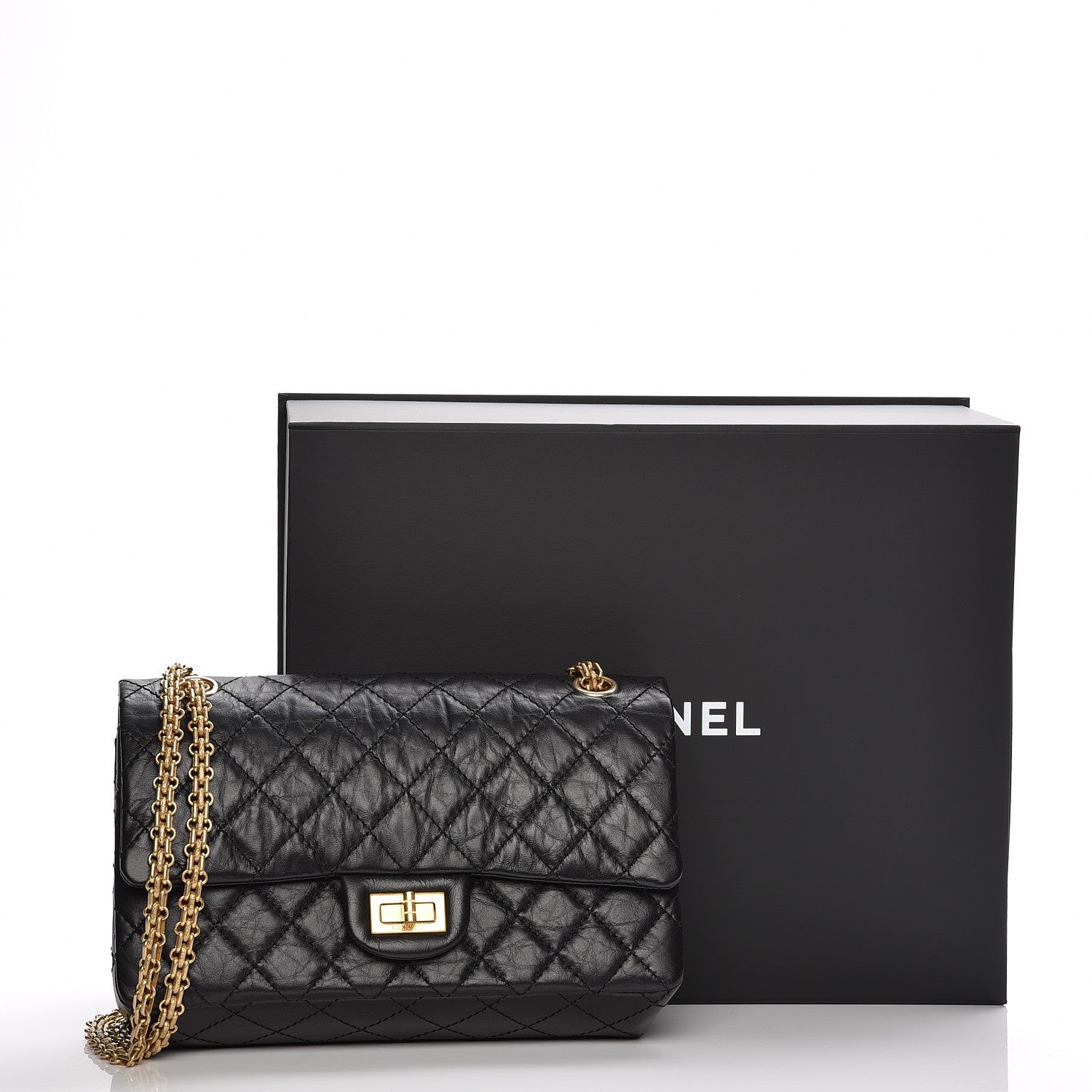 Chanel Aged Calfskin Quilted 2.55 Reissue 225 Flap Black 8 of 8