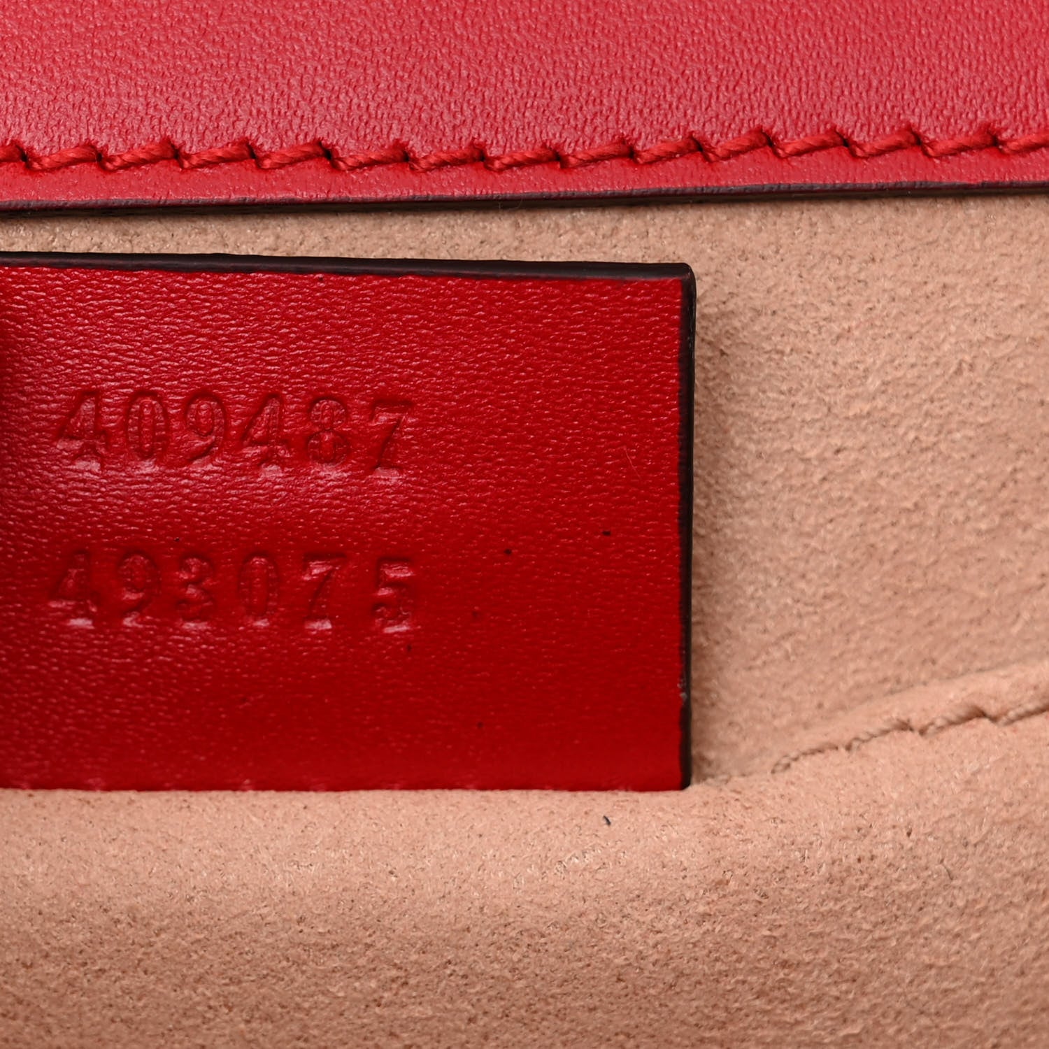 Gucci Guccissima Small Padlock Shoulder Bag Hibiscus Red 7 of 13