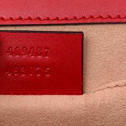 Gucci Guccissima Small Padlock Shoulder Bag Hibiscus Red 7 of 13