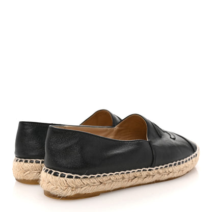 Chanel Lambskin CC Espadrilles 37 Black 5 of 11