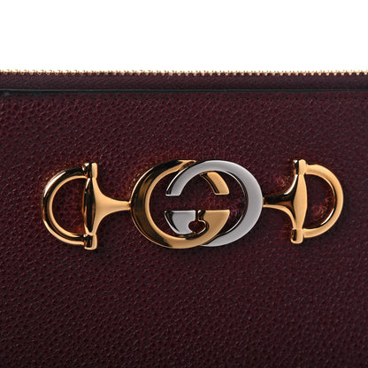 Gucci Grainy Calfskin Zumi Zip Pouch Vintage Bordeaux 14 of 15