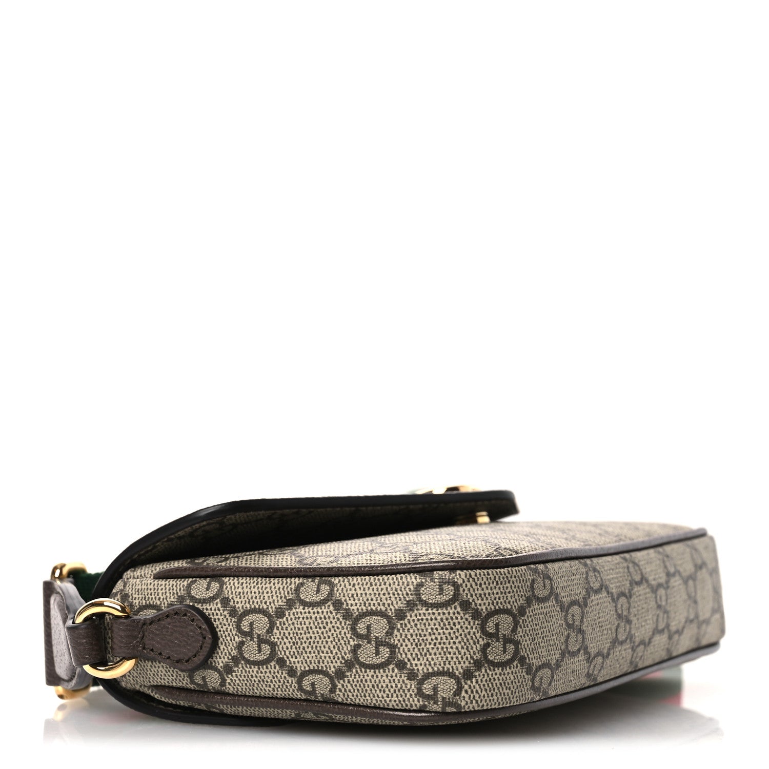 Gucci GG Supreme Monogram Textured Dollar Calfskin Web Mini Gucci GG Supreme Monogram Textured Dollar Calfskin Web Mini
