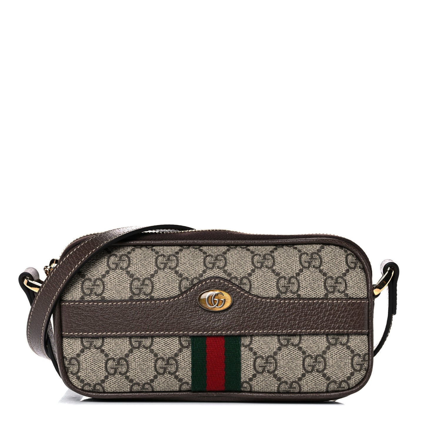 GG Supreme Monogram Web Mini Ophidia GG Bag Brown
