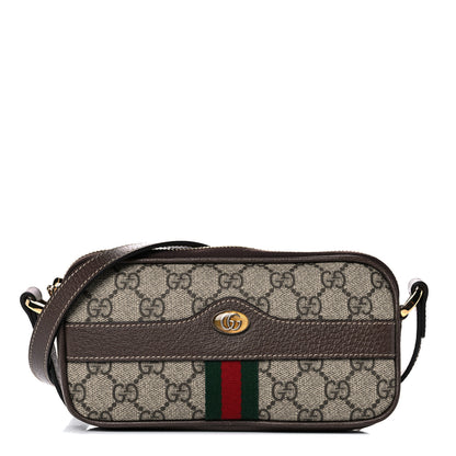 Gucci GG Supreme Monogram Web Mini Ophidia GG Bag Brown 1 of 11