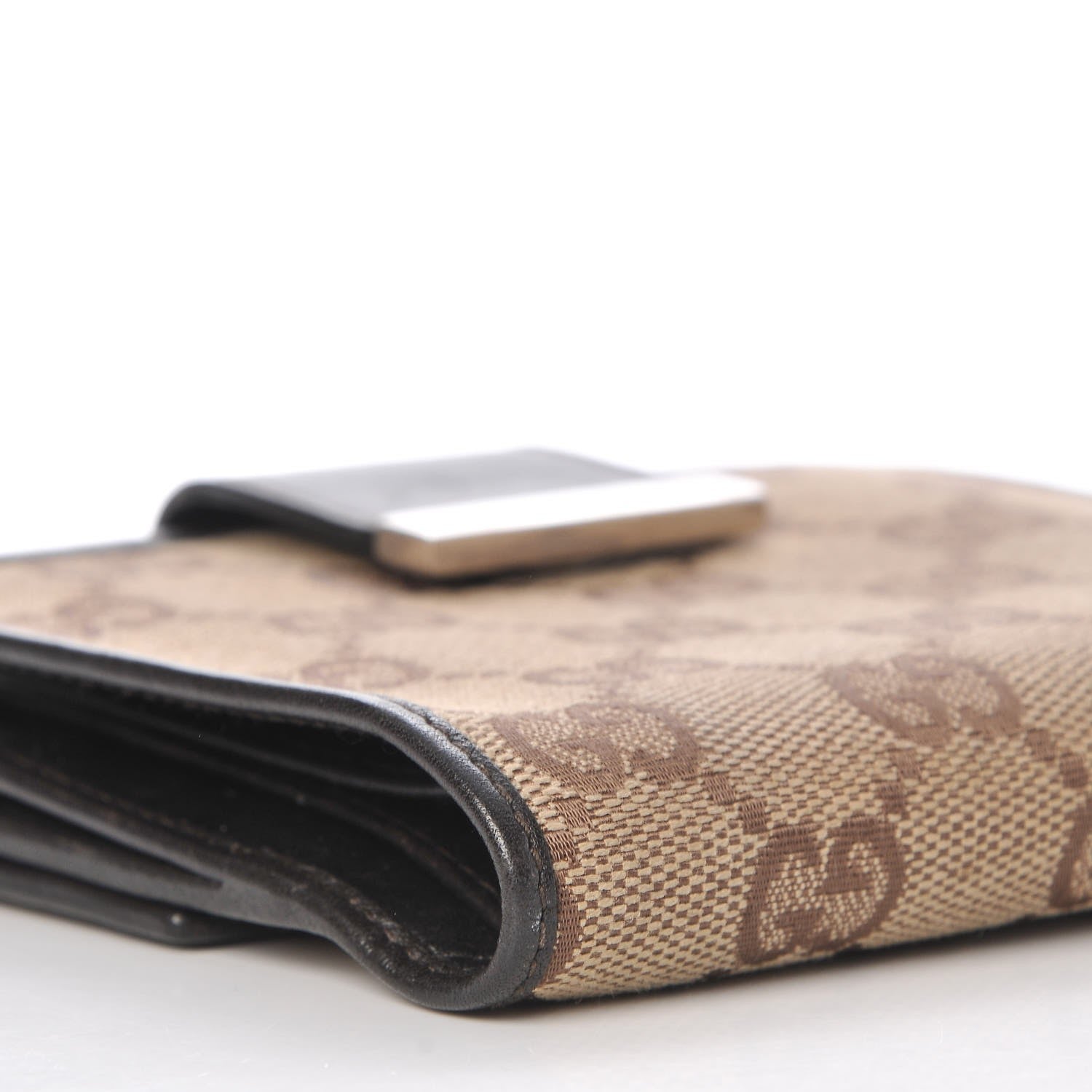 Gucci Monogram Compact Wallet Dark Brown 9 of 11