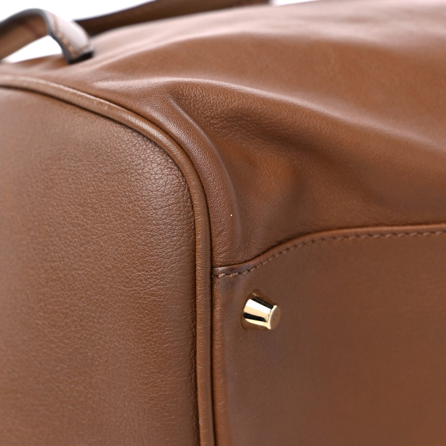Calfskin Haymarket Check Small Canterbury Tote Brown