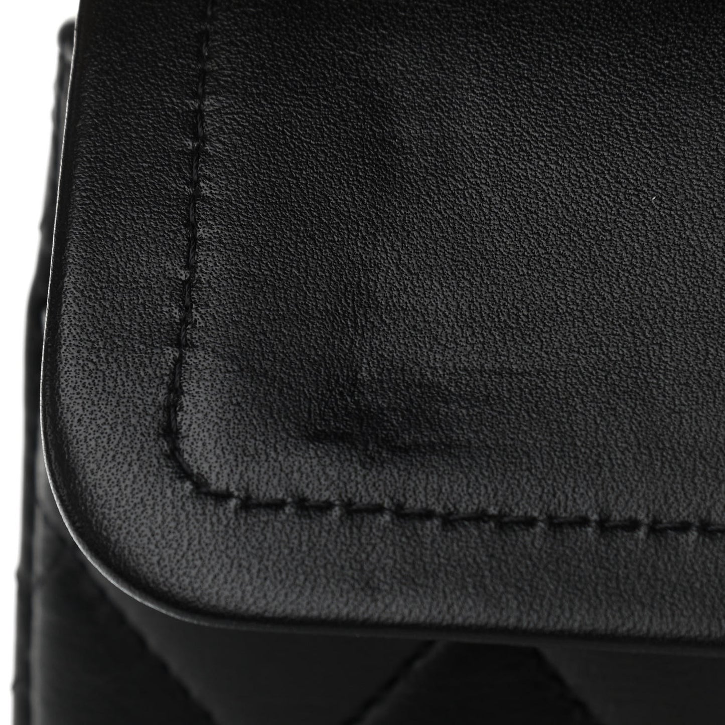 Lambskin Quilted Small Double Flap Black