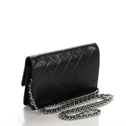 Chanel Lambskin Embossed Lax Wallet On Chain WOC Black 3 of 8