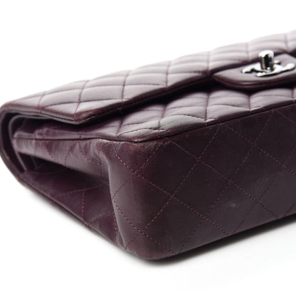 Chanel Lambskin Quilted Medium Double Flap Dark Purple 6 of 13