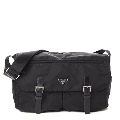 Prada Nylon Vela Messenger Bag Black 1 of 14