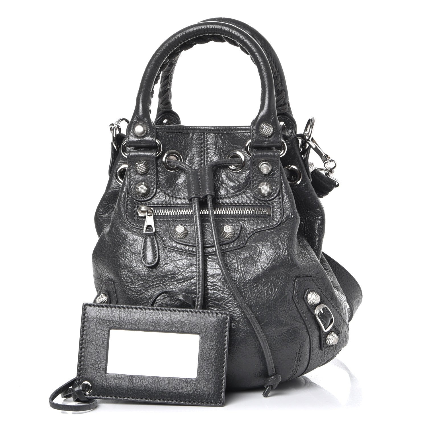 Balenciaga Agneau Giant 12 Silver Hardware Mini Pompon Gris Fossile 1 of 7
