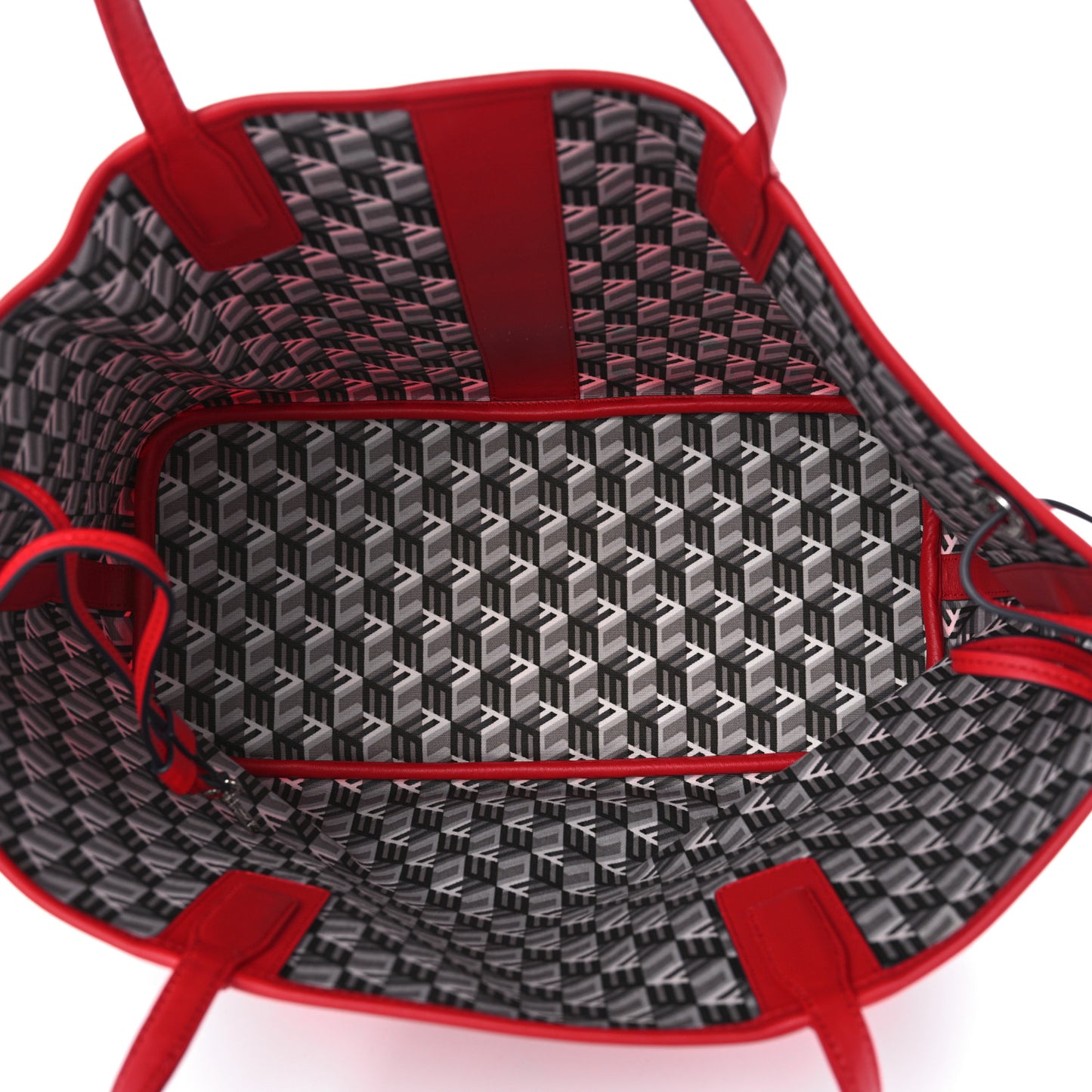 Visetos Medium Liz Reversible Shopper Tote Ruby Red