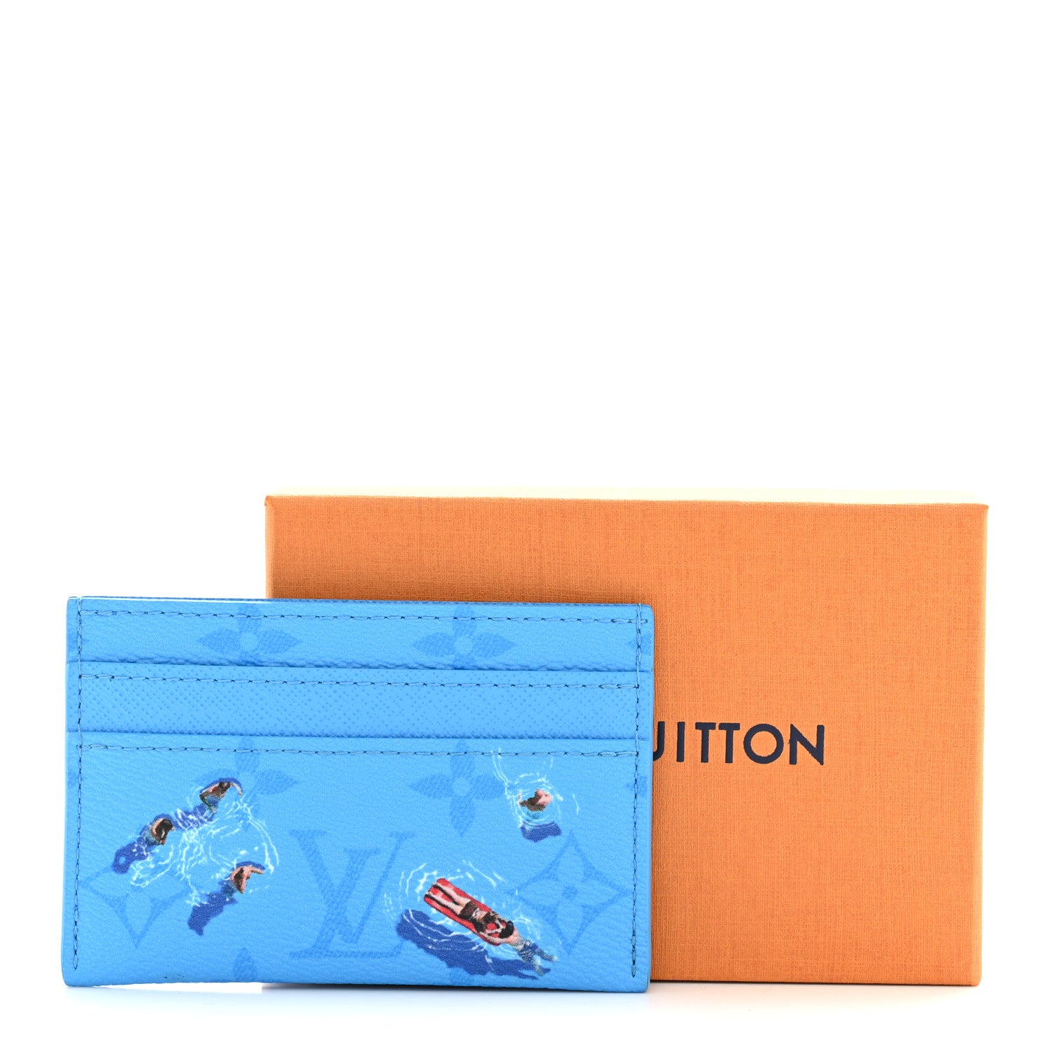 Louis Vuitton Monogram Double Card Holder Blue lagoon 7 of 7