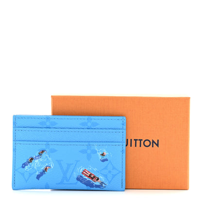 Louis Vuitton Monogram Double Card Holder Blue lagoon 7 of 7