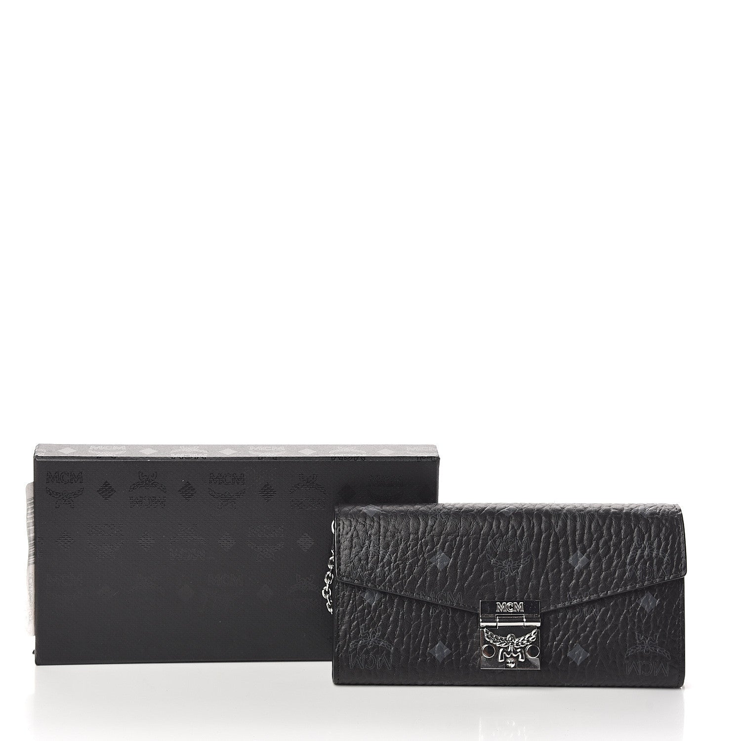 MCM Visetos Large Patricia Wallet On Chain Black 6 of 6