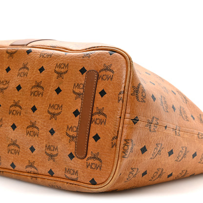 MCM Visetos Large Liz Reversible Shopper Tote Cognac 16 of 17