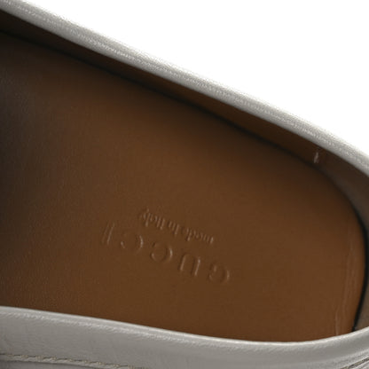 Gucci Calfskin Horsebit Web Bamboo Driving Loafers 41 White 12 of 14