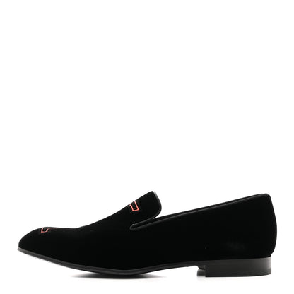 Louis Vuitton Velvet Mens Upside Down Auteuil Slipper 8.5 Black 1 of 9