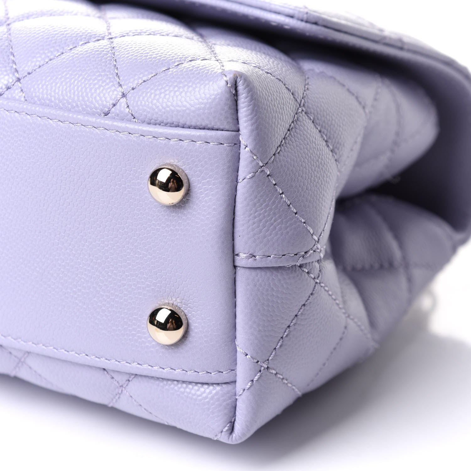 Chanel Caviar Quilted Mini Coco Handle Flap Light Purple 10 of 10
